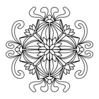 Mandala Flower Outline Art, good for graphic design and decorative resources vector