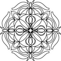 Mandala Flower Outline Art, good for graphic design and decorative resources vector