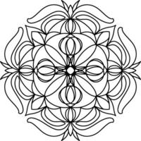 mandala flor contorno Arte Siete, bueno para gráfico diseño y decorativo recursos vector