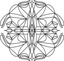 Mandala Flower Outline Art, good for graphic design and decorative resources vector