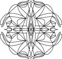 mandala flor contorno Arte uno, bueno para gráfico diseño y decorativo recursos vector