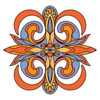 Mandala Flower Art, with comfortable colors, good for graphic design and decorative resources vector