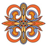 mandala flor Arte tres, con cómodo colores, bueno para gráfico diseño y decorativo recursos vector