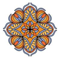 Mandala Flower Art, with comfortable colors, good for graphic design and decorative resources vector