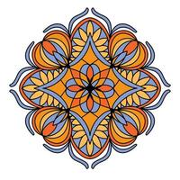 mandala flor Arte Siete, con cómodo colores, bueno para gráfico diseño y decorativo recursos vector