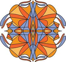 Mandala Flower Art, with comfortable colors, good for graphic design and decorative resources vector
