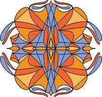 mandala flor Arte uno, con cómodo colores, bueno para gráfico diseño y decorativo recursos vector