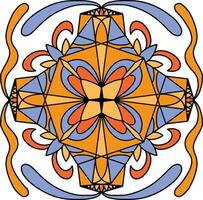 Mandala Flower Art, with comfortable colors, good for graphic design and decorative resources vector