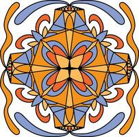 Mandala Flower Art, with comfortable colors, good for graphic design and decorative resources vector