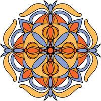 Mandala Flower Artt, with comfortable colors, good for graphic design and decorative resources vector
