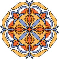 mandala flor Arte ocho, con cómodo colores, bueno para gráfico diseño y decorativo recursos vector