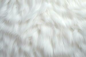 Soft and fluffy white fur, perfect for a cozy background or texture. Generative AI photo