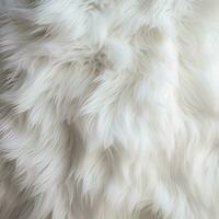 Soft and fluffy white fur, perfect for a cozy background or texture. Generative AI photo