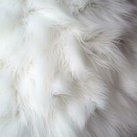 Soft and fluffy white fur, perfect for a cozy background or texture. Generative AI photo