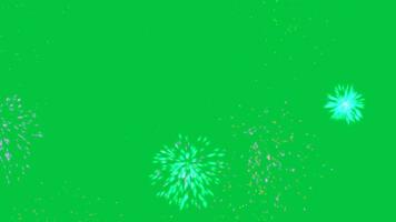 Fireworks burst, fireworks explosion, colorful fireworks celebration animation overlay effect for new year, independence day, festival, special events, holiday etc isolated on green screen background video