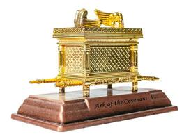 Ark of the covenant, biblical symbol, isolated on white or transparent background. photo