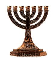 Jewish Candleholder, isolated on white or transparent background. photo