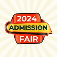 2024 admission fair label flat design vector