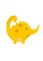 dino impostato nel semplice mano disegnato cartone animato stile. png