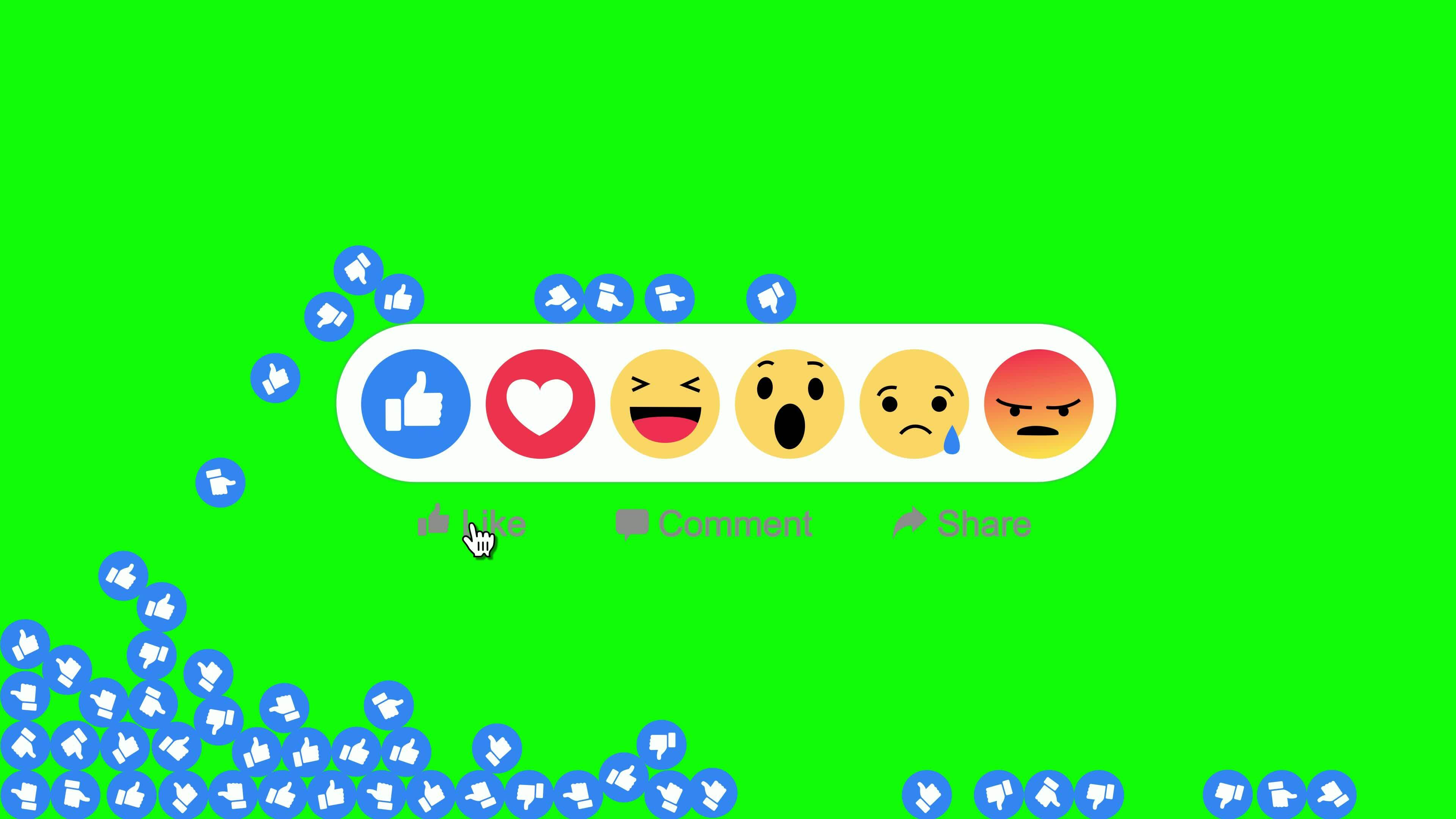 Social Nets Blue Thumb Up Like and Red Heart Emoji. Like Button