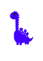 Dino set in simple hand drawn cartoon style. png