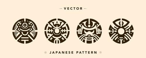 japonés shogun armadura vector ilustración