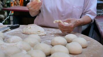 vers rauw deeg voor brood of pizza . video