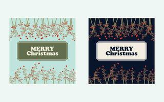 Christmas winter holidays square templates background. Vector illustration of greeting card, cover, banner, and social media