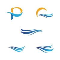 Water wave icon vector