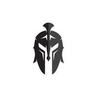 Spartan helmet logo template vector