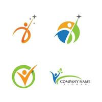 Human character logo sign vector