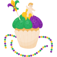 King Cake cupcake png