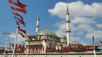 Turkey istanbul 24 june 2023. A mosque in the city of istanbul. Taksim mosque video