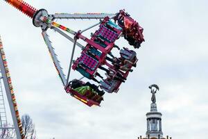 kiev, Ucrania - enero 26, 2020 invierno país vdnh exposición decorado para nuevo año y Navidad vacaciones. atracciones foto