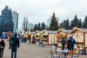 kiev, Ucrania - enero 26, 2020 invierno país vdnh exposición decorado para nuevo año y Navidad Días festivos foto