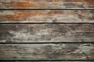 Wooden dock texture with weathered planks. Ai generated photo