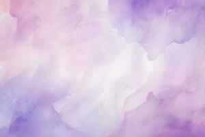Abstract violet watercolor texture with wet brush strokes for wallpaper design. Ai generated photo