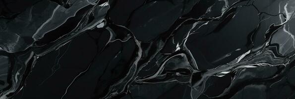 AI generated Black marble texture for background or tiles floor decorative design. Generative ai. photo