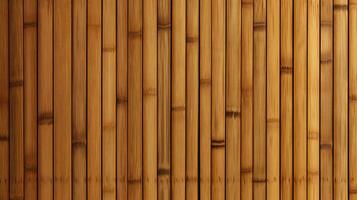 Close-up detail of rustic wood bamboo surface texture background. AI Generative photo