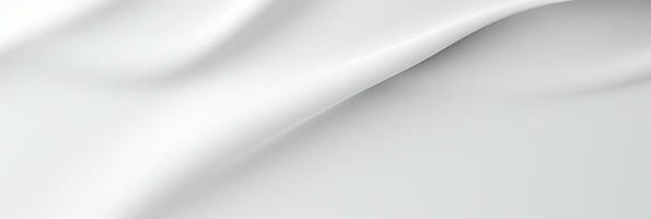 White fabric cloth texture background with abstract soft waves. AI Generative photo