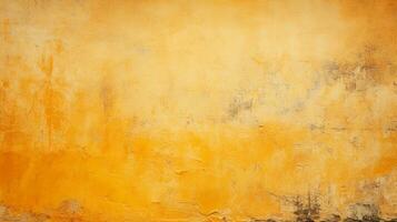 Old yellow concrete wall background, Vintage grunge texture of weathered. AI Generative photo