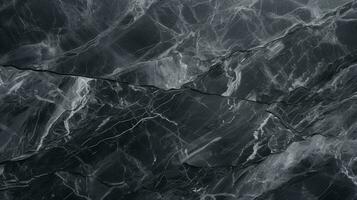 Black marble texture for background or tiles floor decorative design. AI Generative photo