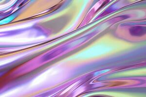 Holographic foil texture with a spectrum of colors. Texture, background, pattern. Ai generative photo