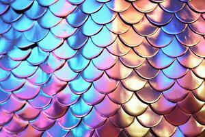 Holographic foil texture with a spectrum of colors. Texture, background, pattern. Ai generative photo