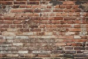 Grungy urban brick wall texture in high resolution. Texture, background, pattern. Ai generative photo