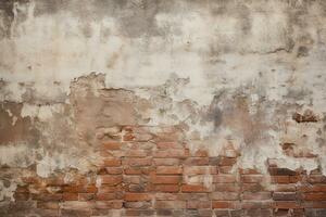 Grungy urban brick wall texture in high resolution. Texture, background, pattern. Ai generative photo