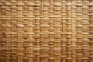 Bamboo mat texture with a natural, organic feel. Texture, background, pattern. Ai generative photo