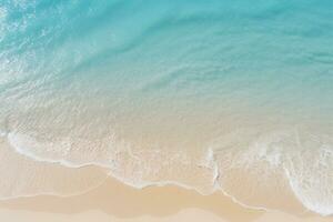 Rippled sand under crystal-clear ocean water. Texture, background, pattern. Ai generative photo