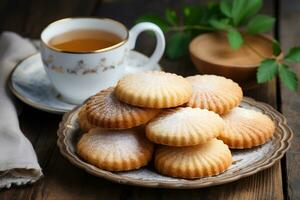 Salty Homemade Breton Cookies. Ai generative photo