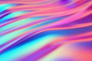 Holographic foil texture with a spectrum of colors. Texture, background, pattern. Ai generative photo